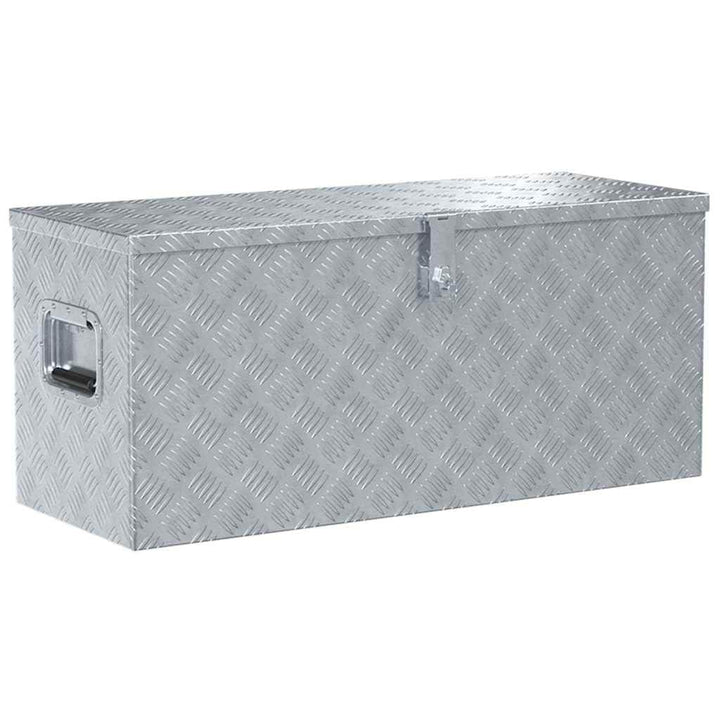 vidaXL Aluminiumkiste 90,5x35x40cm Alu Box Koffer Werkzeugbox Transportkiste 90.5 x 35 x 40 cm Silbe