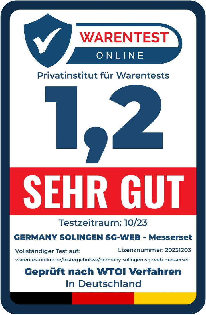 Germany Solingen Profi Messerset - 3-teilig Schlachtmesser mit rutschfestem Griff für Profi Fleische