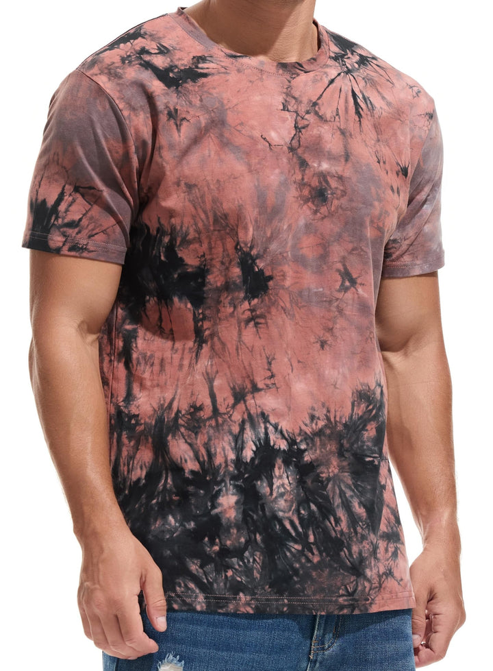 RONOMO Herren T-Shirts, Krawatte gefärbte T-Shirts, lässige T-Shirts, Bedruckte T-Shirts, Graffiti T