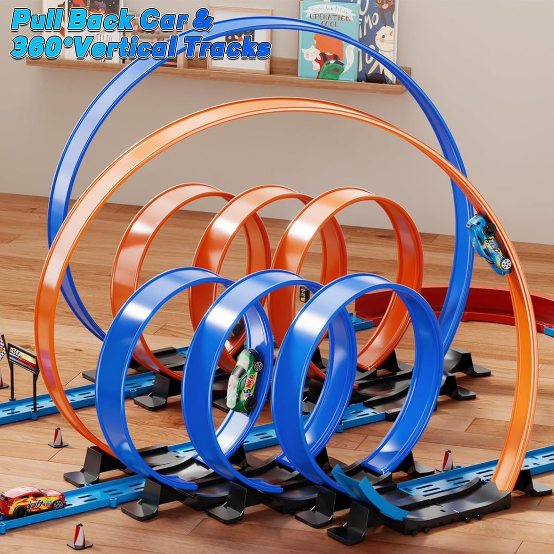 Doloowee DIY Track Builder Rennstreckenspielzeug für Jungen im Alter von 3 4 5 6 Jahren, Wettbewerbs