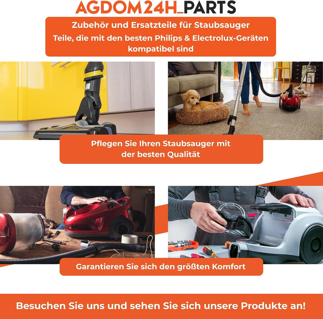 Staubbehälter, kompletter Auffangbehälter CP1057 + Filter kompatibel mit Philips Staubsauger 8000 Se