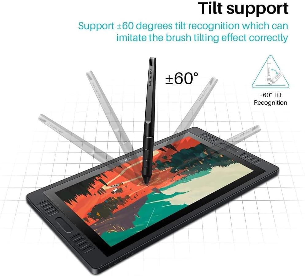 HUION Kamvas Pro 20 Graphic Tablet 5080 lpi 434.88 x 238.68 mm USB Black