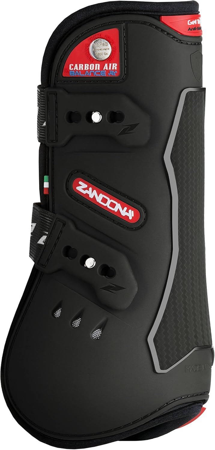 Zandonà Carbon Air Balance Tendon Schutzgamasche für Pferde S Schwarz, S Schwarz