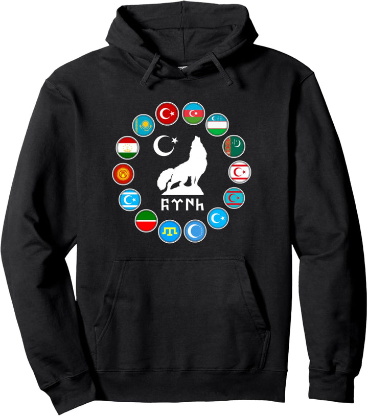 Kazakhstan,Göktürk,Iyi,Türkei Flagge,Türkiye bayrak,Turkey. Pullover Hoodie