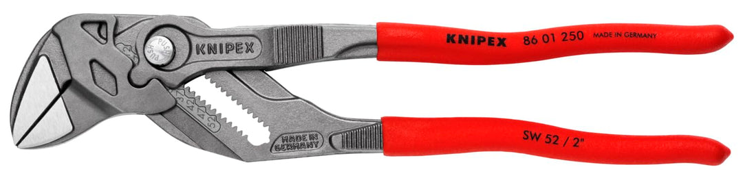 KNIPEX Zangenschlüssel, Multi-Schraubenschlüssel, Chrom-Vanadium, atramentiert, 250 mm, 86 01 250 at