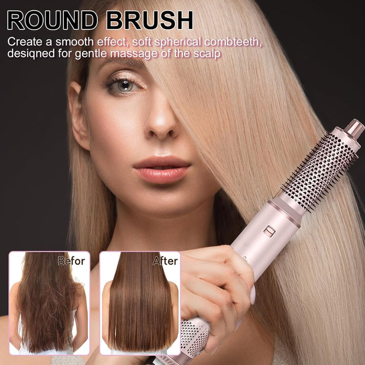 Dryhsip Warmluftbürste, 5 in 1 Hairstyler, Föhnbürste mit haartrockner für Frauen, Airstyler mit Föh