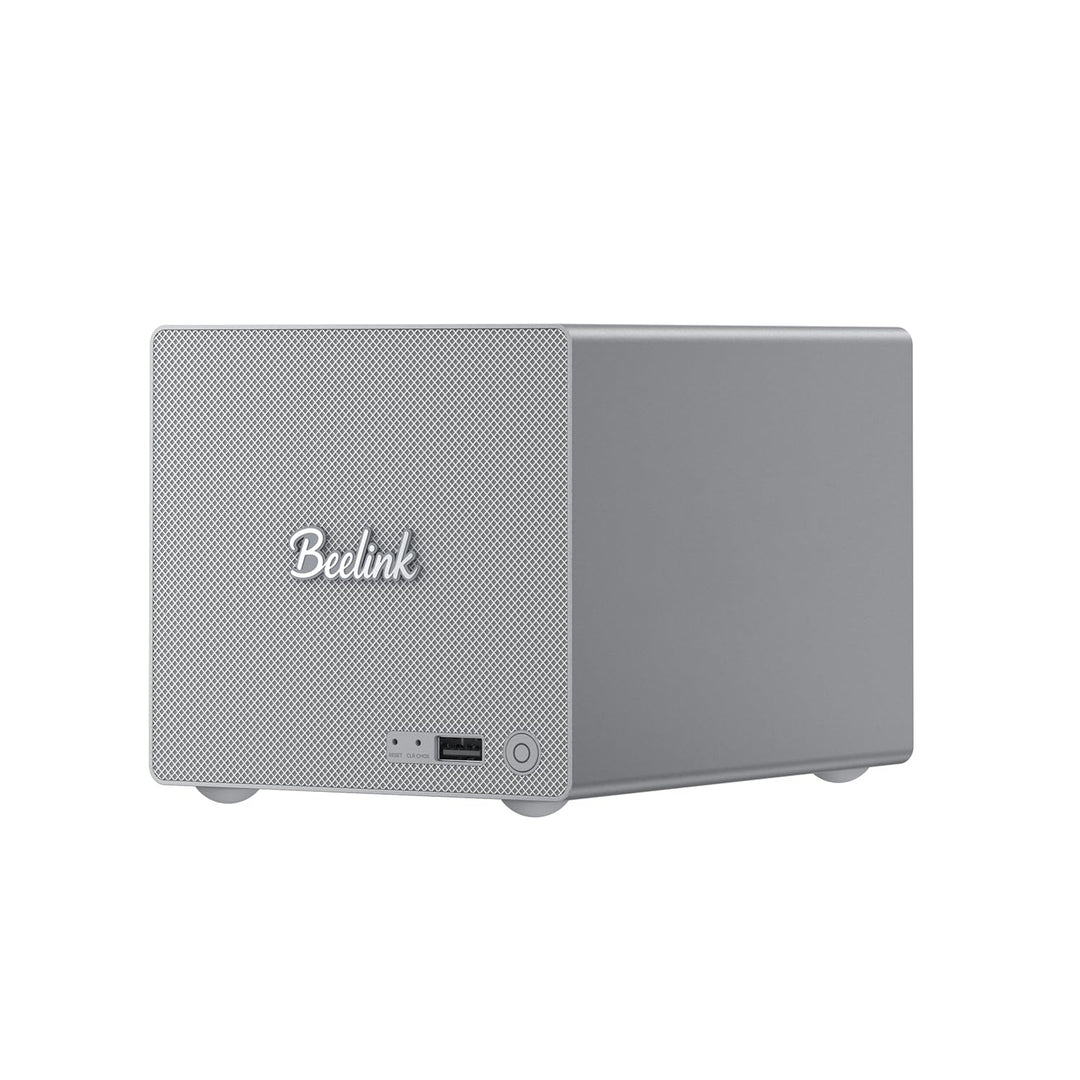 Beelink Mini PC, Hybrid-NAS mit 2 Einschüben ME Pro, Intel N150 16G LPDDR5 RAM 1T SSD, bis zu 72 TB