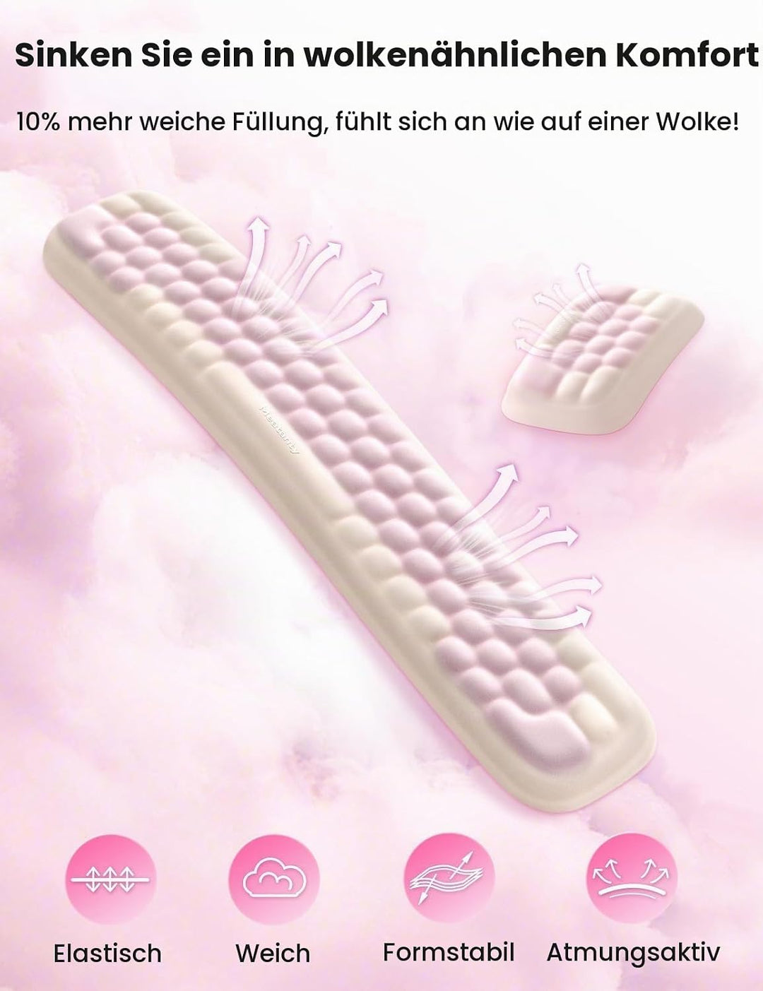 MEATANTY Handgelenkauflage Tastatur Handballenauflage [Memory-Schaum] [Atmungsaktiv] [Ergonomisch] [