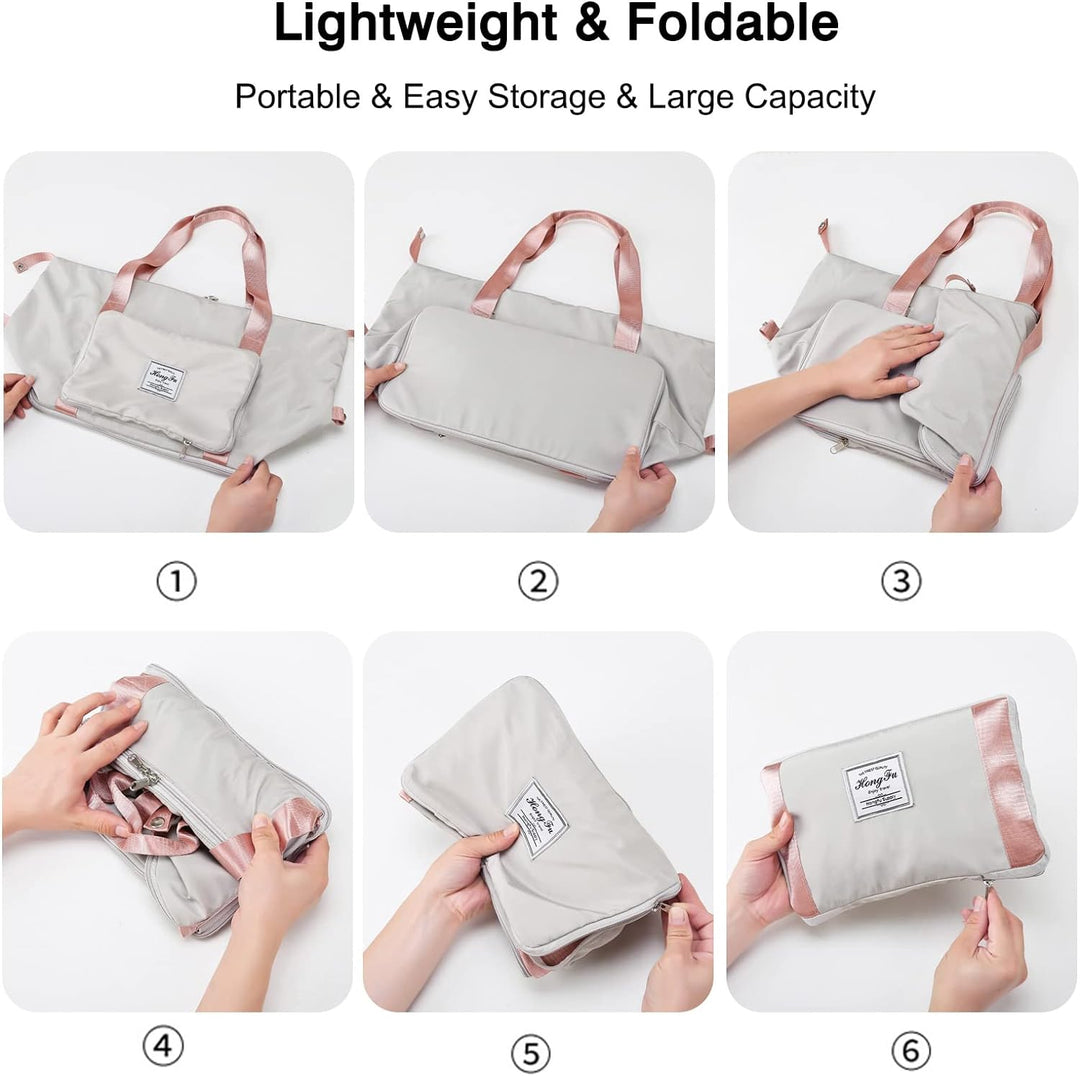 FANDARE Reisetaschen Handgepäck Tasche Faltbare Sporttasche Übernachtung Tote Handtasche Damen Herre