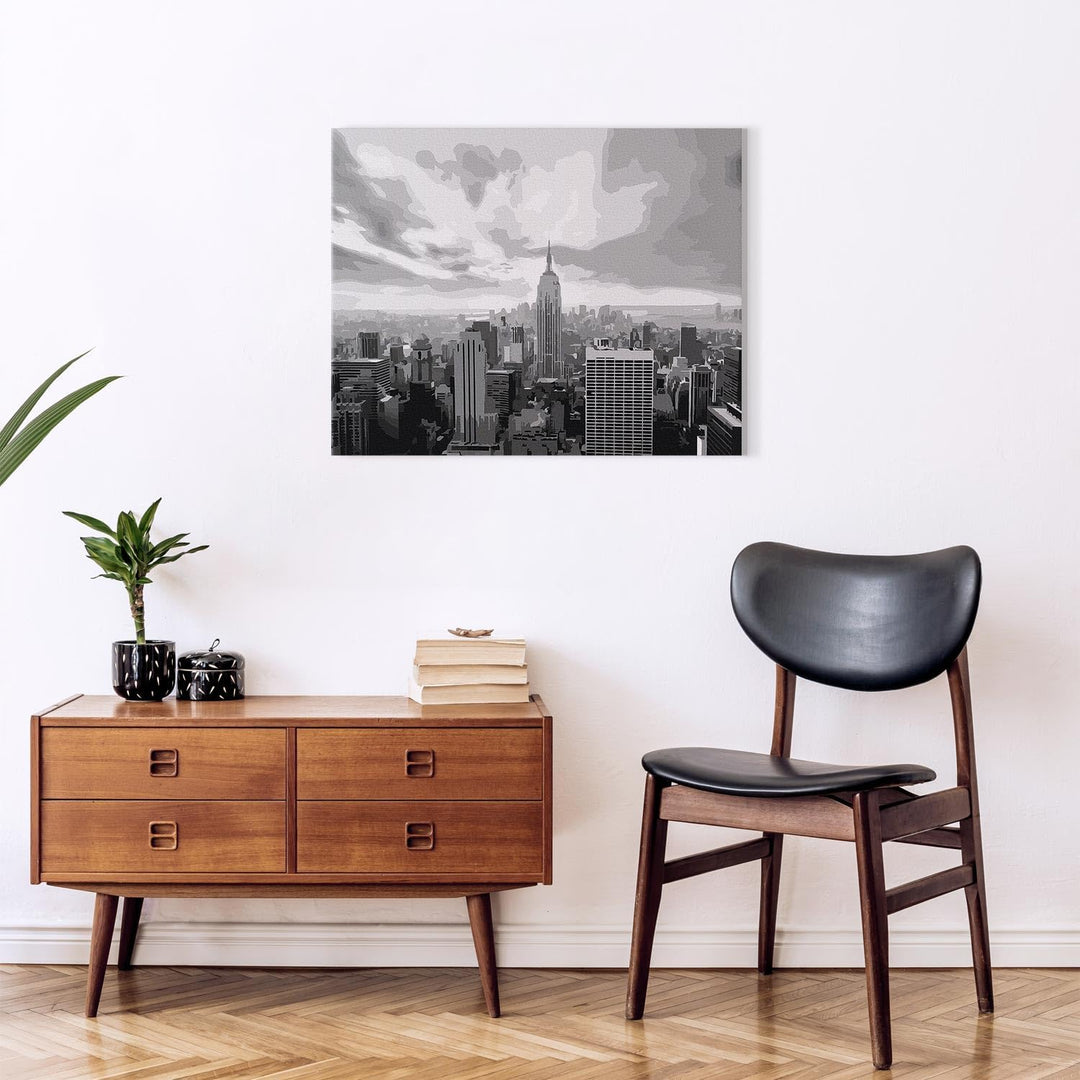 murando - Malen nach Zahlen New York 60x40 cm Malset mit Holzrahmen auf Leinwand für Erwachsene Kind