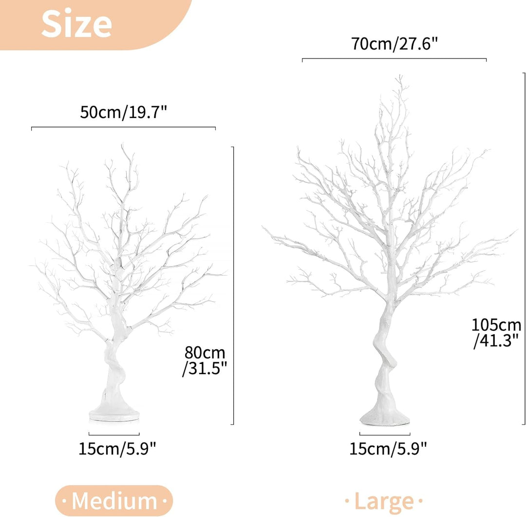 Nuptio Weiss Zweig Künstlichen Baum - 80cm Hoch Weihnachten Ornament Display Bäume, Ostern Gefälscht