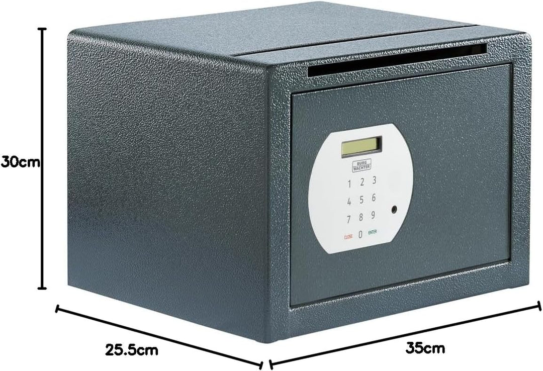 Burg-WÄCHTER Möbeltresor mit elektronischem Zahlenschloss und Einwurfschlitz, Inkl. Fachboden, Zur W