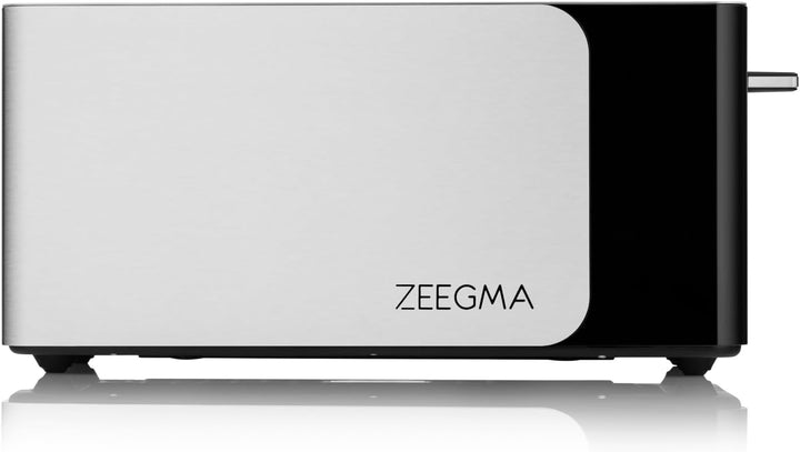 ZEEGMA TOSTEE SMART 4-Scheiben-Edelstahl-Brottoaster, Brötchenhalter, 1500 W, Auftauen, Aufwärmen &