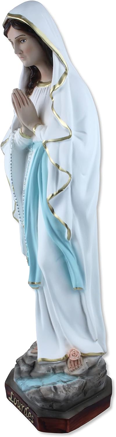 Proposte Religiose Statue Unserer Lieben Frau von Lourdes aus Kunstharz, Höhe 50 cm, handbemalt.