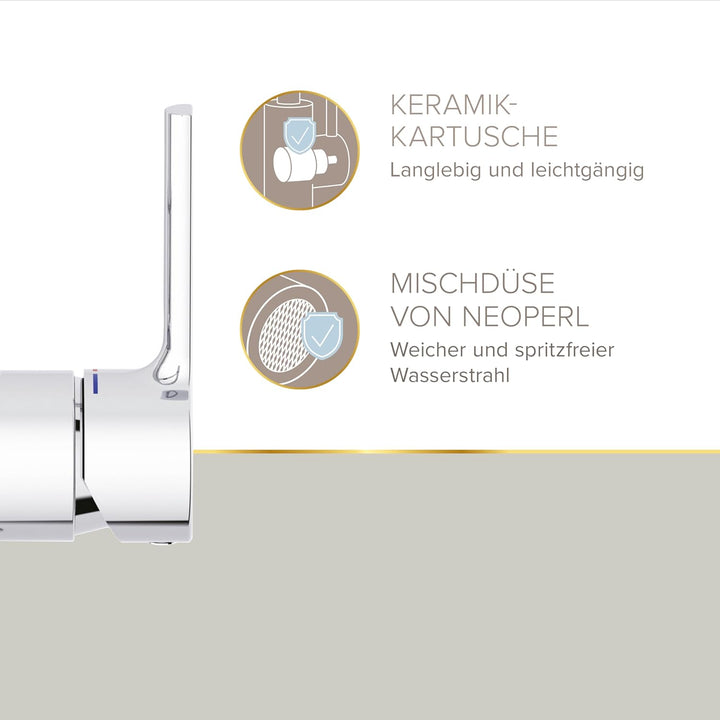Lenz ALUNA Küchenarmatur mit Pendelbrause Chrom 46070502