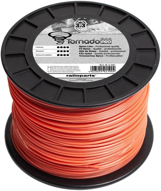 Mähfaden TORNADO Alucut 3,3mm 109m Trimmerfaden gedreht Nylonfaden