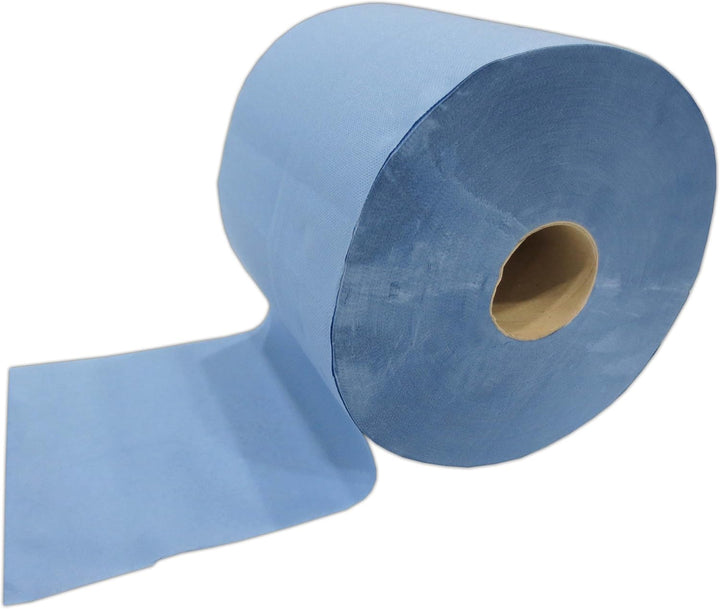 2x Putzrolle blau 2-lagig gesamt ca. 1000 Blatt ca. 22x38 cm perforiert saugstark Reinigungstücher P