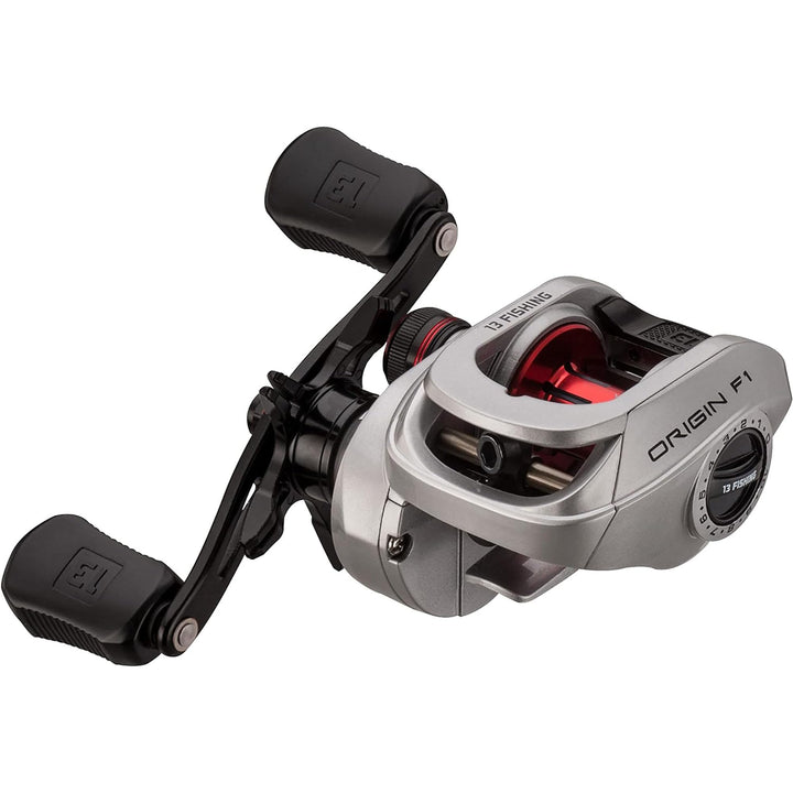 13 Fishing - Origin F1 - Baitcast Reels Linkshänder 6.6:1 Gear Ratio, Linkshänder 6.6:1 Gear Ra