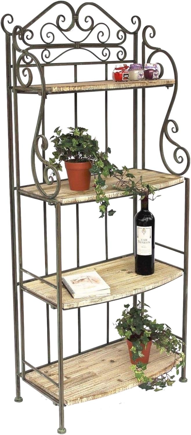 DanDiBo Regal Standregal 12060 aus Metall und Holz 150 cm Bücherregal Badregal Küchenregal