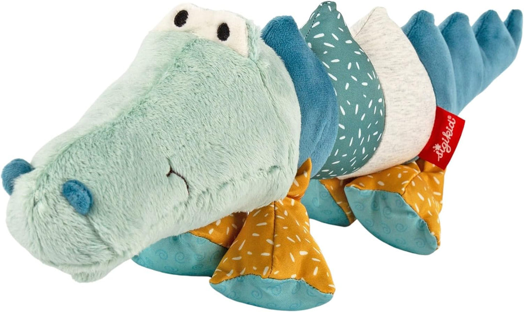Sigikid 43234 Patchwork Stofftier, Mehrfarbig/Krokodil