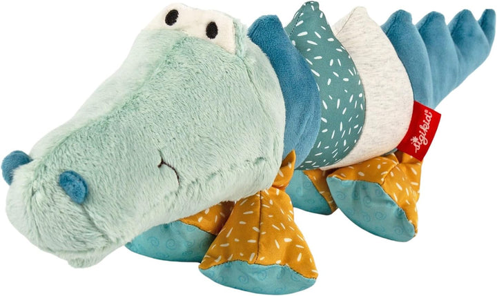 Sigikid 43234 Patchwork Stofftier, Mehrfarbig/Krokodil