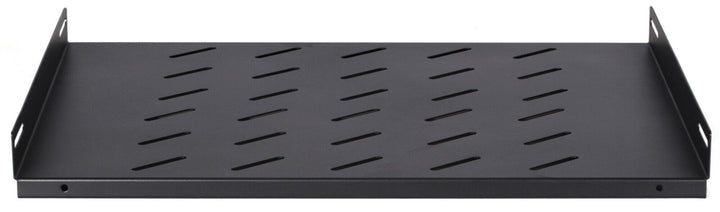 DSIT 19 Zoll Fachboden für 600mm Tiefe Wandschränke - 1 HE - Schwarz - Traglast 20 kg, 600mm Tiefe