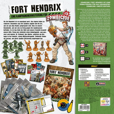 CMON | Zombicide 2. Edition – Fort Hendrix | Erweiterung | Kennerspiel | Dungeon Crawler | 1-6 Spiel