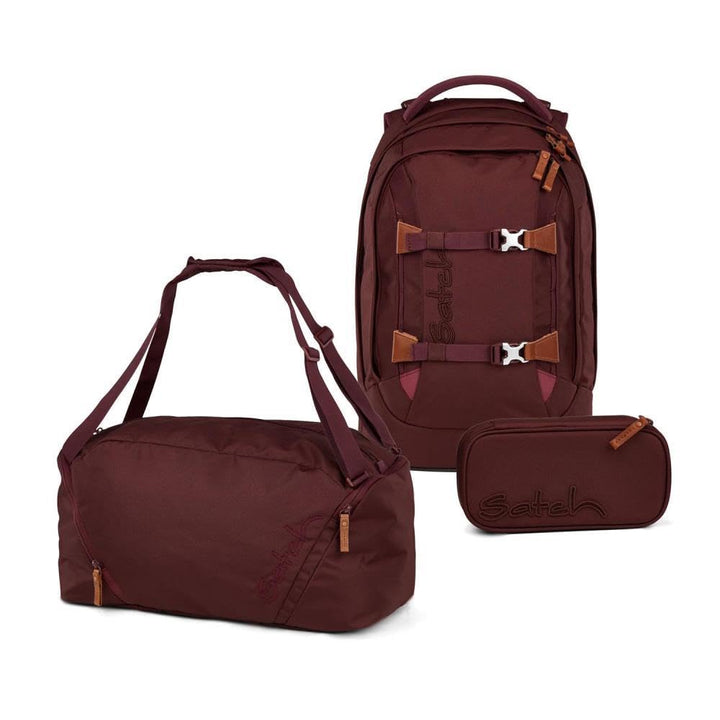 Satch Pack Nordic Black Skandi Edition Schulrucksack Set 3tlg. inkl. Schlamperbox und Sporttasche (N