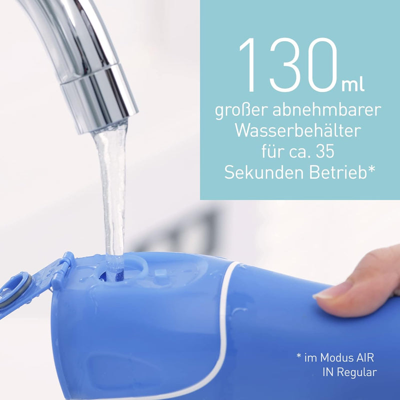 Panasonic Munddusche EW1211 (mobil, kabellos und aufladbar, elektrisch) blau/weiss