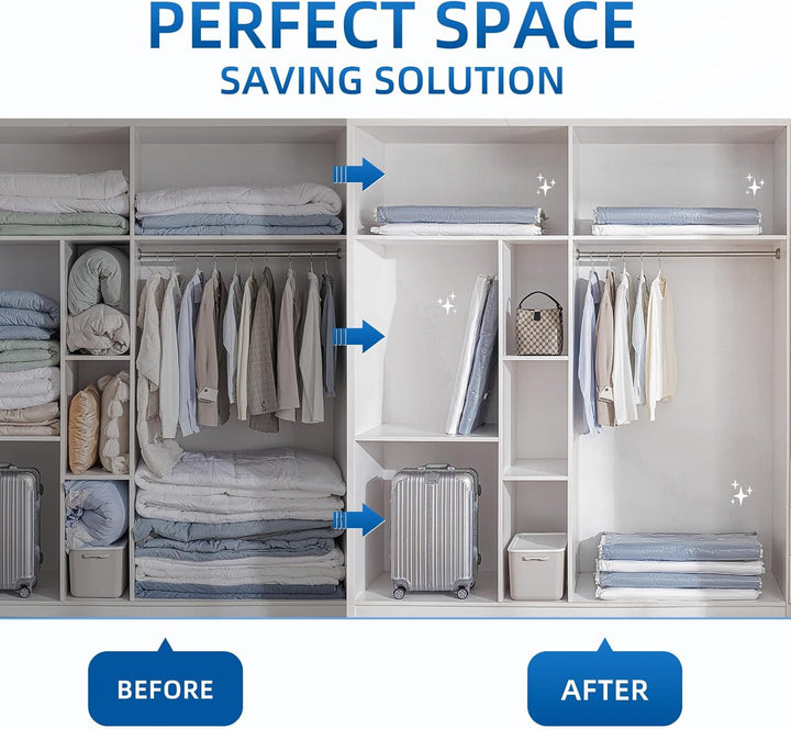 TAILI Vakuumbeutel für Kleidung 8 Stück Extra Gross 100 X 80 CM Vakuumierbeutel für Bettdecken, Deck