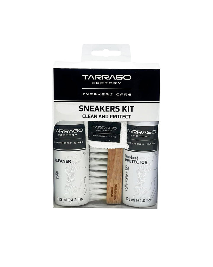 Tarrago Sneakers Care Kit | Reinigungsset für Schuhe | 1 Reiniger und 1 Protektor | Spezialbürste fü