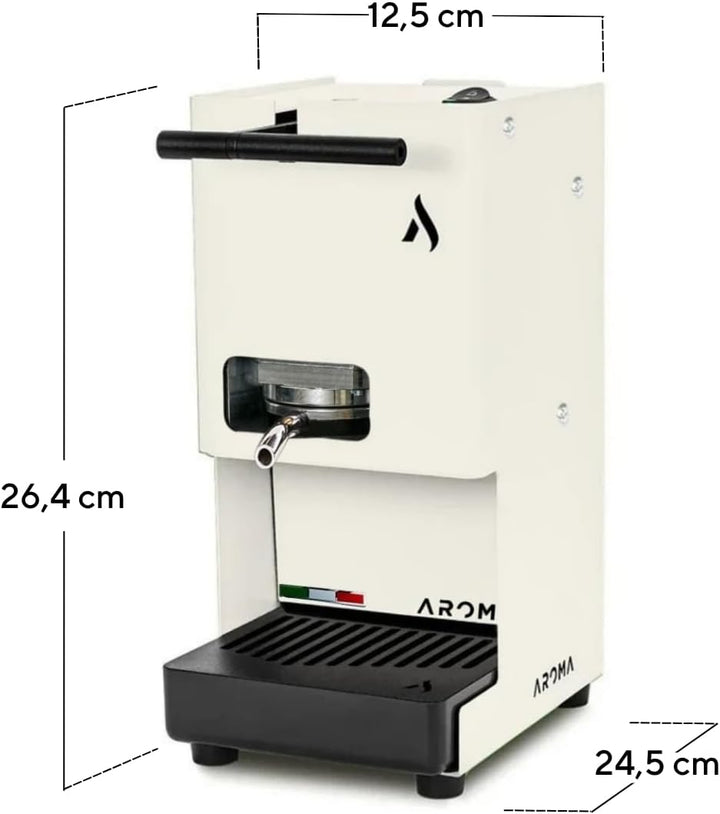 Aroma E.GO Kaffeepadmaschine für ESE-Pads 44 mm (weiss), Weiss