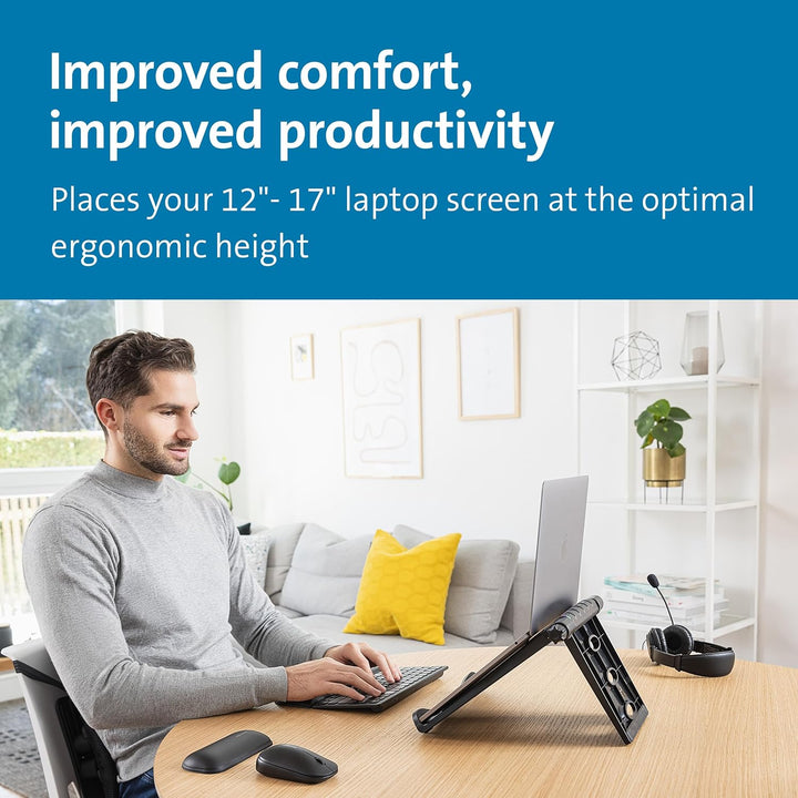 Kensington Easy Riser tragbarer ergonomischer Laptopständer, Für 12 Zoll - 17 Zoll Geräte, Höhenvers