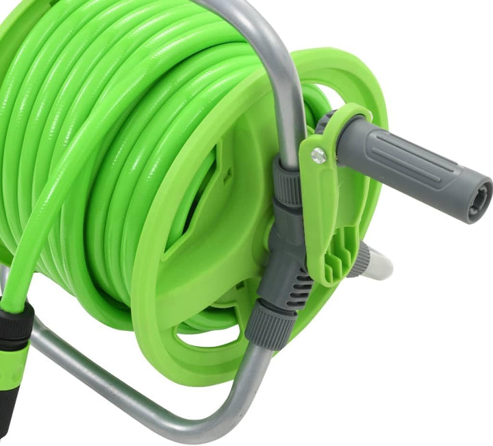 Wasserschlauchtrommel mit 20 m Schlauch und 2 m Anschlussschlauch, PVC-Gartenschlauchaufroller inkl.