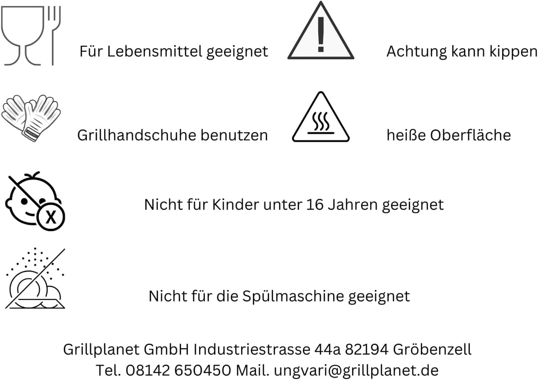 GRILLPLANET ungarischer Gulaschkessel 15 Liter schwarz emailliert mit Deckel | Dreibein-Gestell 150c