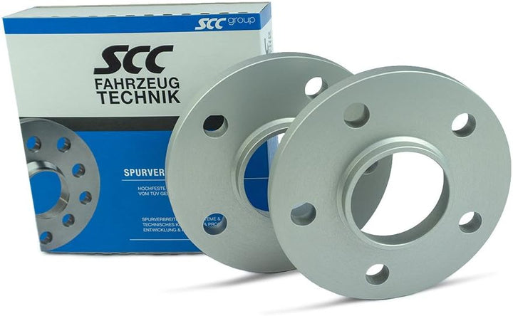 SCC Spurverbreiterung 12434E - silber eloxiert - LK: 112/5 NLB: 66,5 - 12mm - 2 Stück 12mm silber, 1