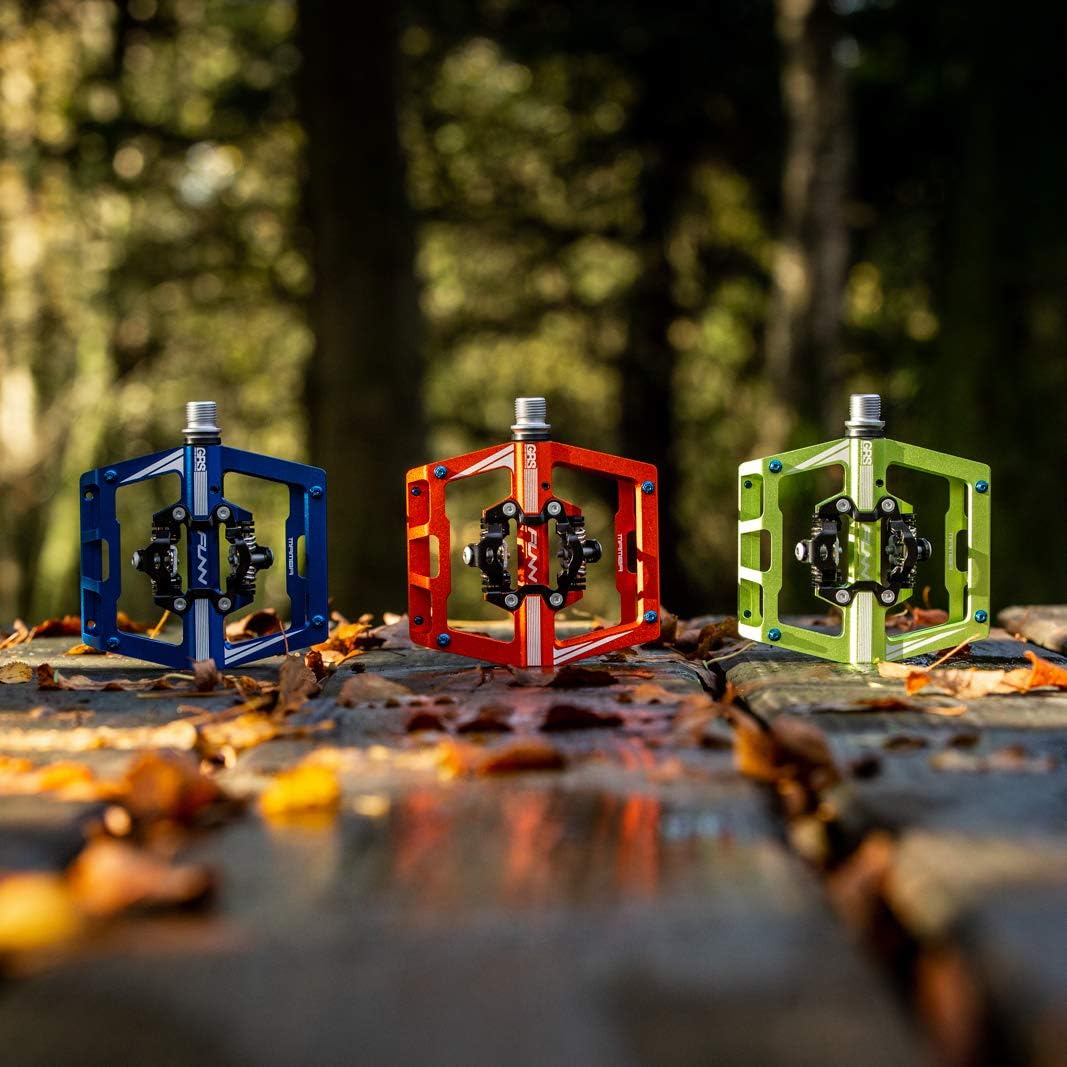 Funn Mamba Mountain Bike Clipless Pedals, Doppelseitige Klickpedale mit breiter Plattform für MTB, K