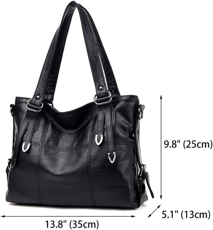 DEERWORD Damen Taschen Handtasche Frauen Elegant Tasche Henkeltasche Vintage PU-Leder 5369 1-teilig