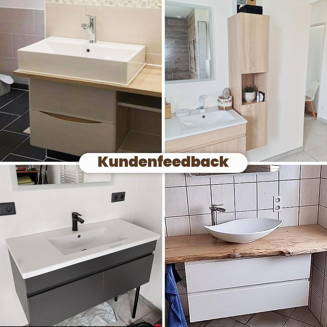 Aica Sanitär Waschbeckenunterschrank 50cm Standschrank Unterschrank Badschrank Waschtischunterschran