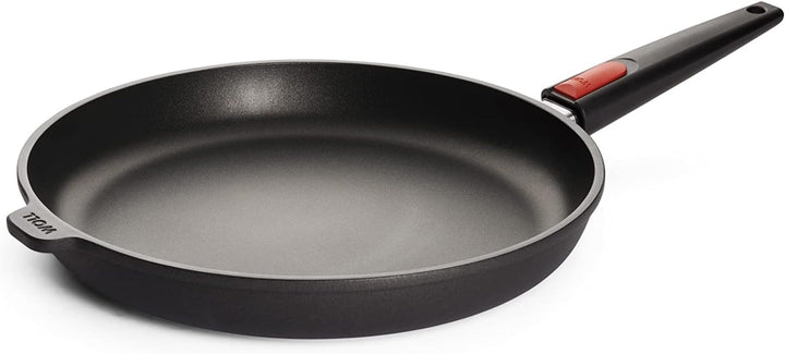 Woll Nowo Titanium Flachpfanne-Induktiv, Ø 32 cm, 5 cm hoch, mit abnehmbarem Stiel-Geeignet für alle