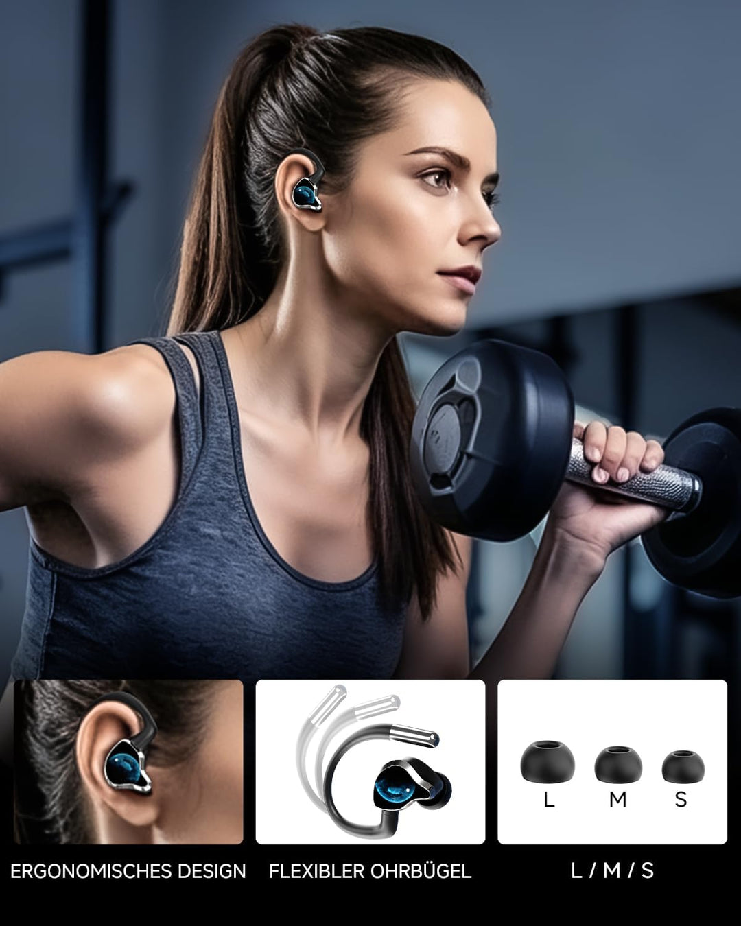 NE81 Dual-Mode In Ear Kopfhörer Kabellos Bluetooth 6.0 + Kabelgebunden mit Type-C, Soundkarte mit 6