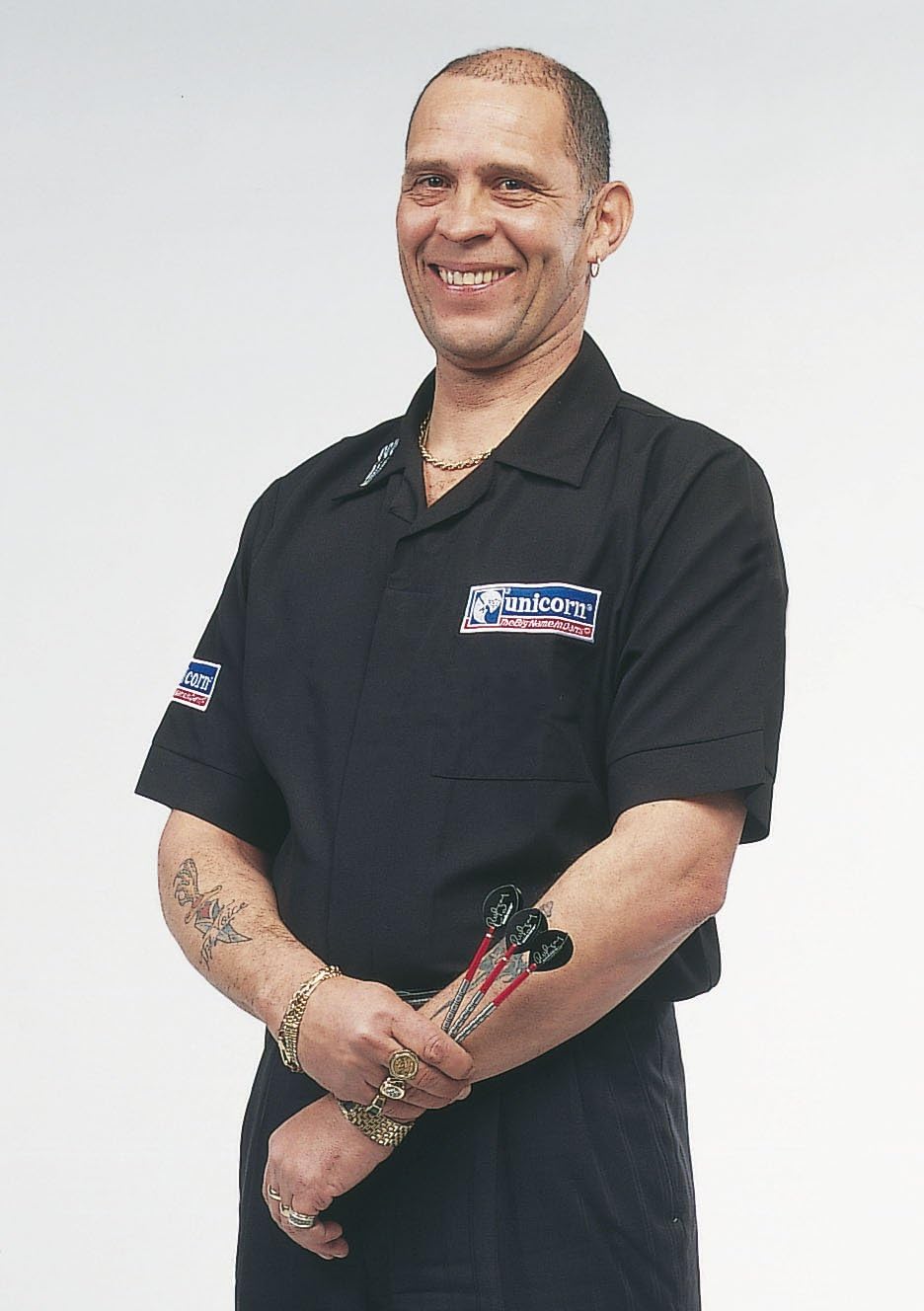 UNICORN Schwarz/Blau Dart-Shirt