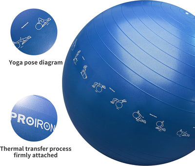 PROIRON Gymnastikball Pezziball Sitzball Trainingsball Fitnessball & Balance für Core-Training mit P