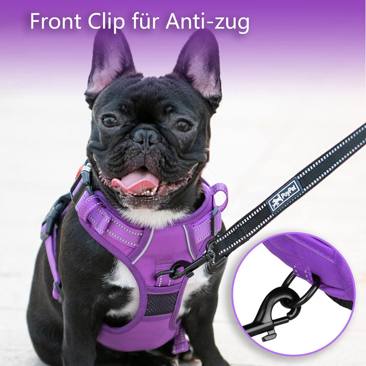 PoyPet Hundegeschirr ohne Zug, Reflektierendes Hundegeschirr für grosse Hunde ohne Würgen, verstellb
