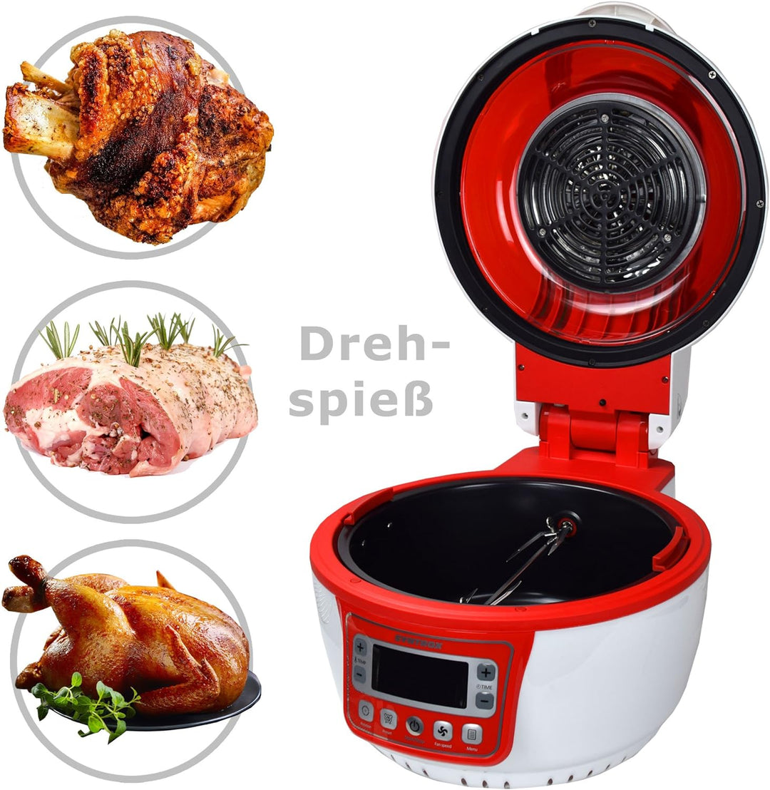 Syntrox Germany Turbo-Heissluftfritteuse Heissluftgarer Fritteuse Air-fryer mit LED-Display, 10 Lite