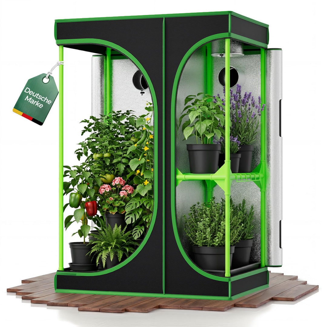 Grow Zelt für Pflanzen Zuchtzelt Gewächshaus Box Zuchtschrank Garten Anzucht Gemüse Kräuter Grow Sch