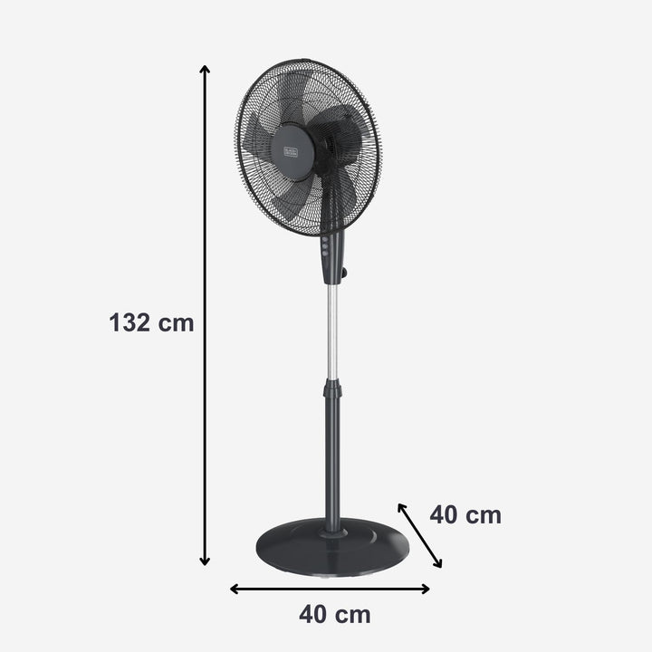 BLACK+DECKER - Standventilator 45 W | 3 Stufen | 40 cm (5 Flügel) | Oszillation | Höhenverstellbar 1