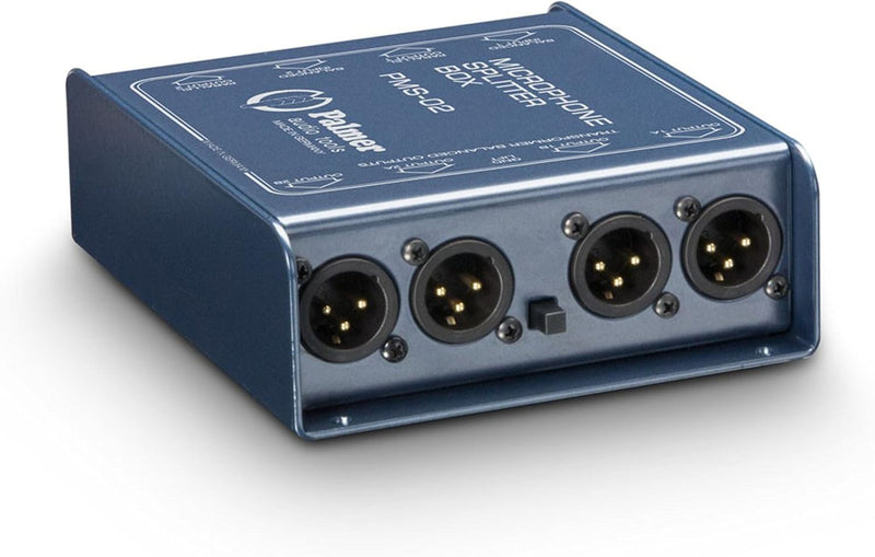 Palmer MS 02 ; Mikrofon Splitter 2 Kanal, blau, Mikrofon Splitter