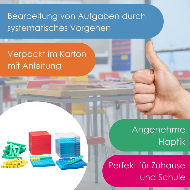 WISSNER aktiv lernen - Dienes Dezimal Rechensatz 132 Teile - RE-Plastic° 132 pieces Single, 132 piec