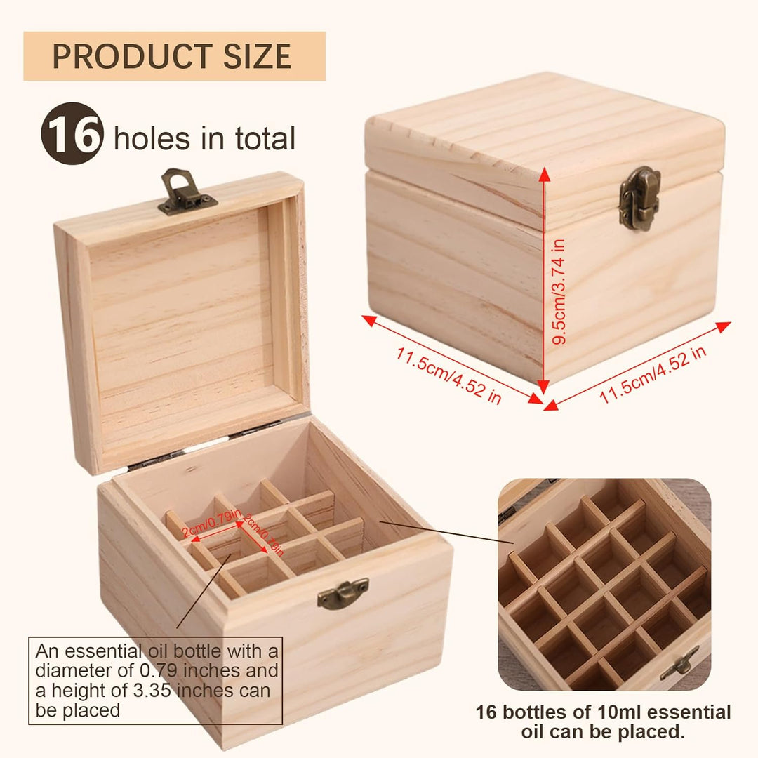 RoseFlower 16 Löcher Ätherisches Öl Aufbewahrungsbox Duftöle Display Ständer Behälter, Essential Oil
